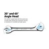Capri Tools Angle Open End Wrench Set, 30Deg and 60Deg Angles, 14 to 1 SAE, 13Pcs W Mechanic's Tray CP11900-13ST